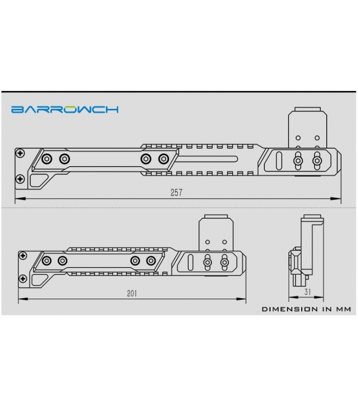 Barrow Ekran Kartı Destek Aparatı (Aüminyum)