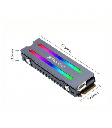 FinalCool Alüminyum ARGB M.2 SSD Soğutucu