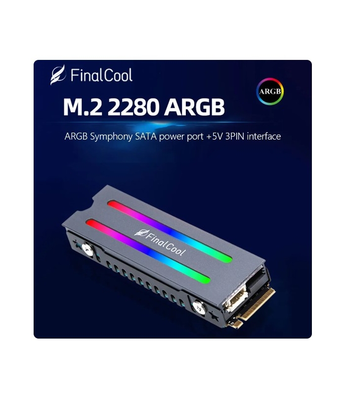 FinalCool Alüminyum ARGB M.2 SSD Soğutucu