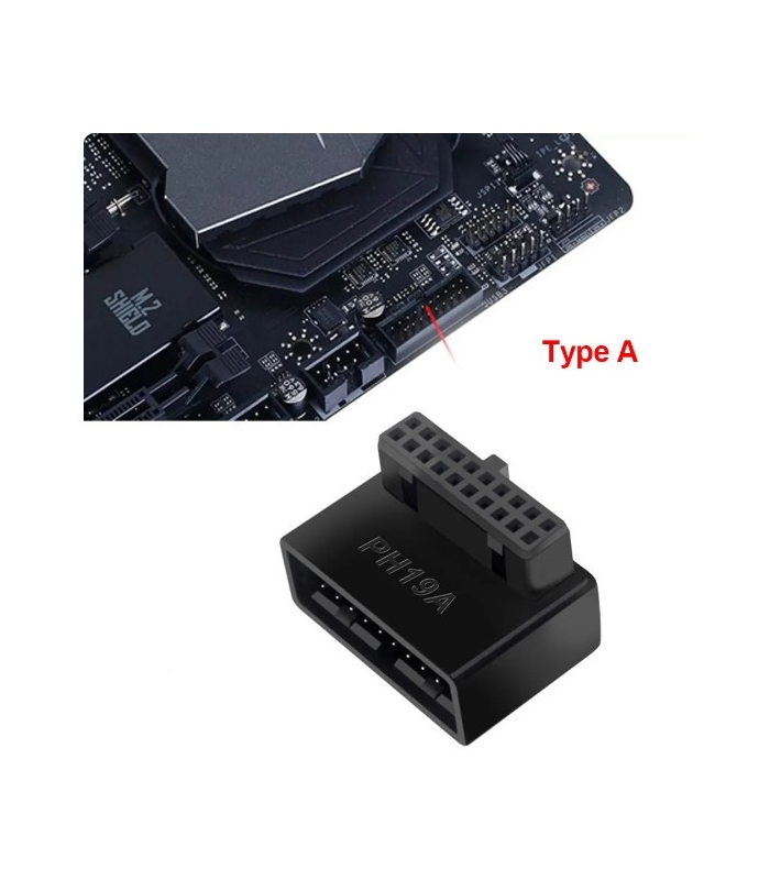 USB 90C Açılı Aparat Black