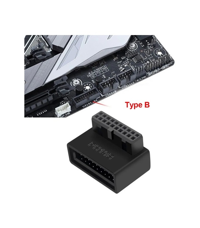 USB 90C Açılı Aparat Black