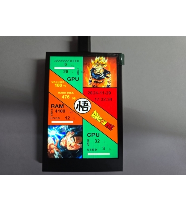 Turing 3.5 inç IPS 320 X 480 CPU GPU RAM HDD USB ekran