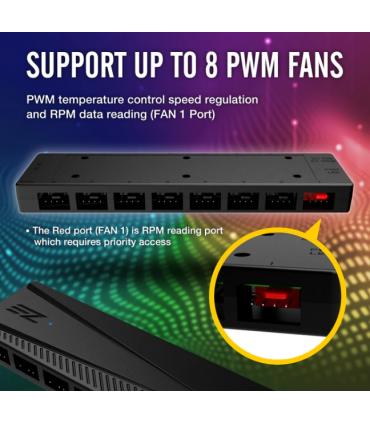 EZDIY 12V RGB - 5V ARGB Adapter - PWM HUB