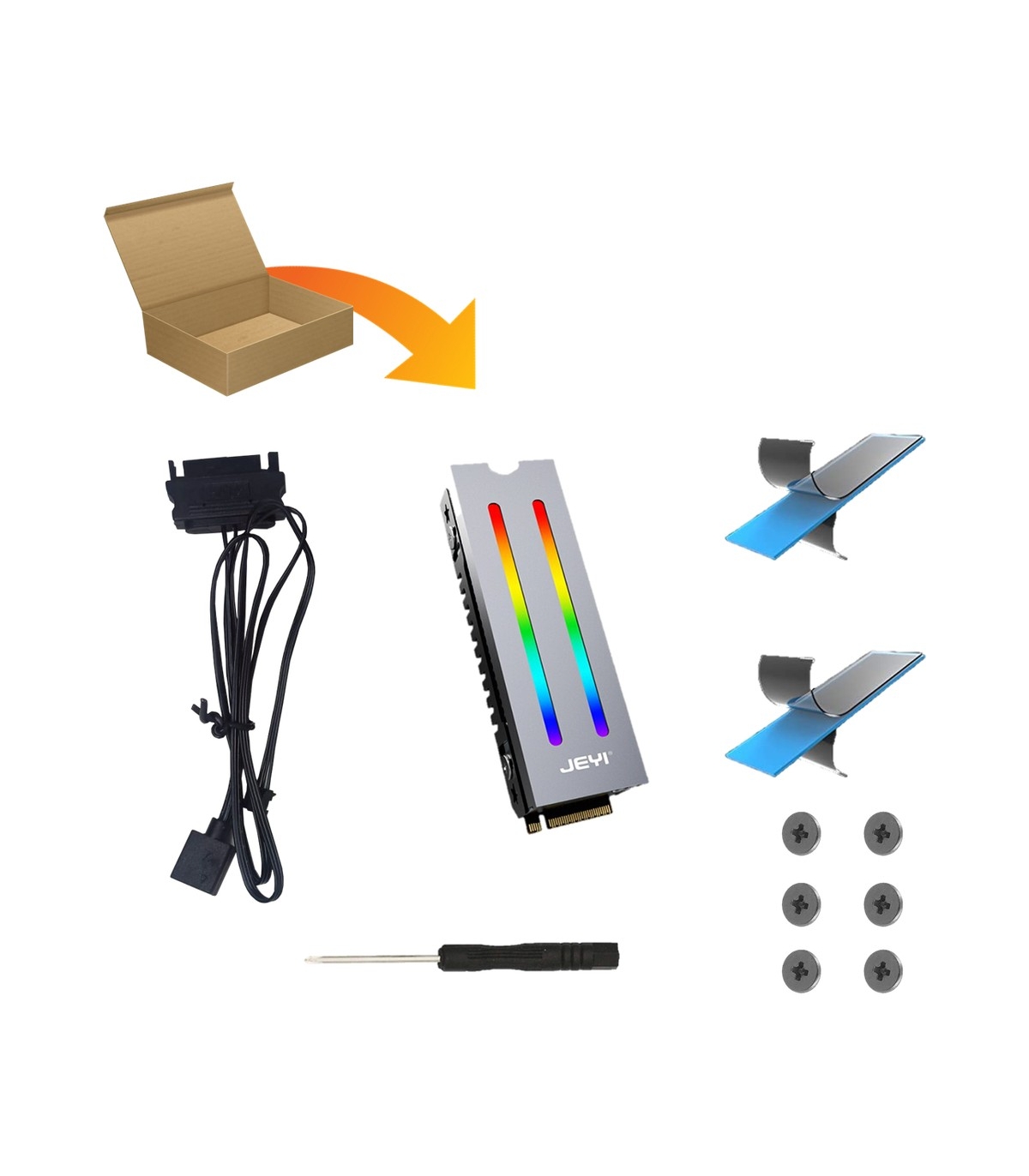JEYI M.2 SSD Soğutucu | NVMe SSD Heatsink Alüminyum Soğutma