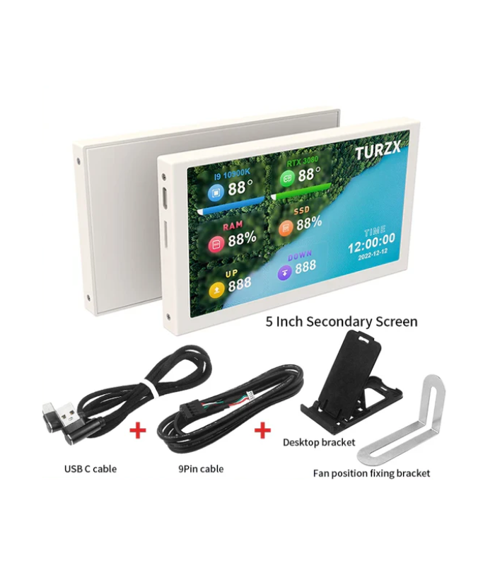 TurZX Turing 5″ Akıllı Ekran – USB IPS Mini Panel