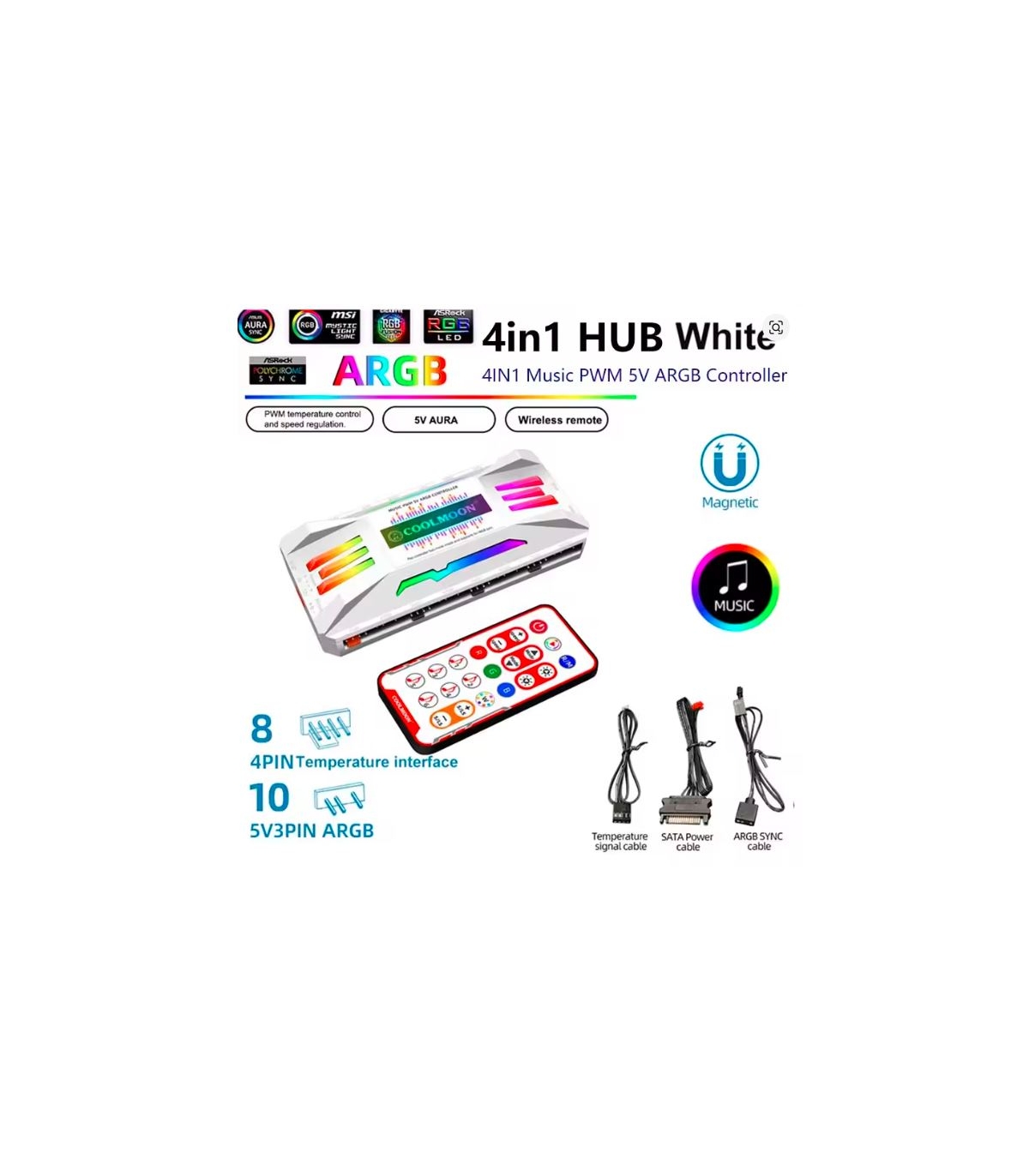 COOLMOON ARGB & PWM Controller 3 in 1