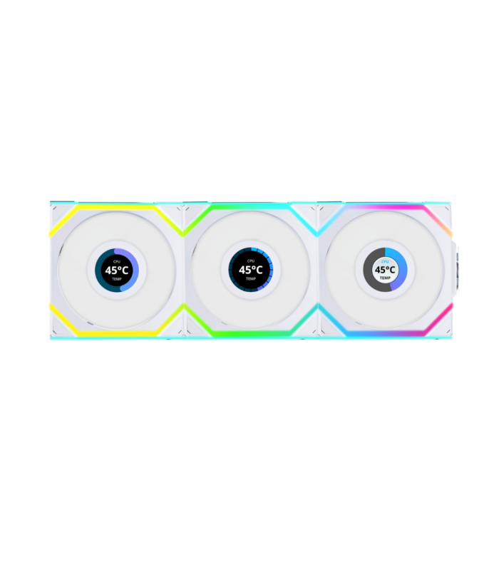 Lian Li UNI FAN SL WIRELESS LCD 3x120mm Beyaz Kasa Fanı