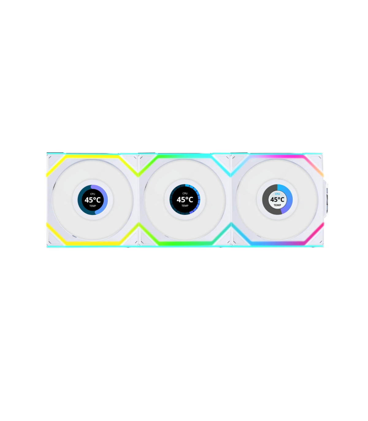Lian Li UNI FAN SL WIRELESS LCD 3x120mm Beyaz Kasa Fanı