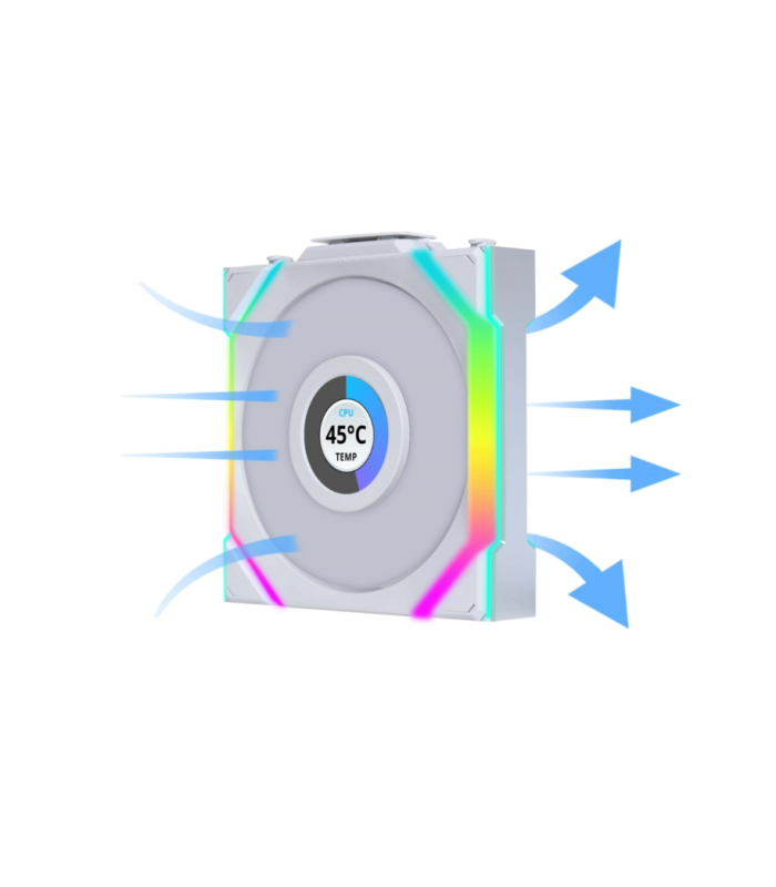 Lian Li UNI FAN SL WIRELESS LCD 3x120mm Beyaz Kasa Fanı