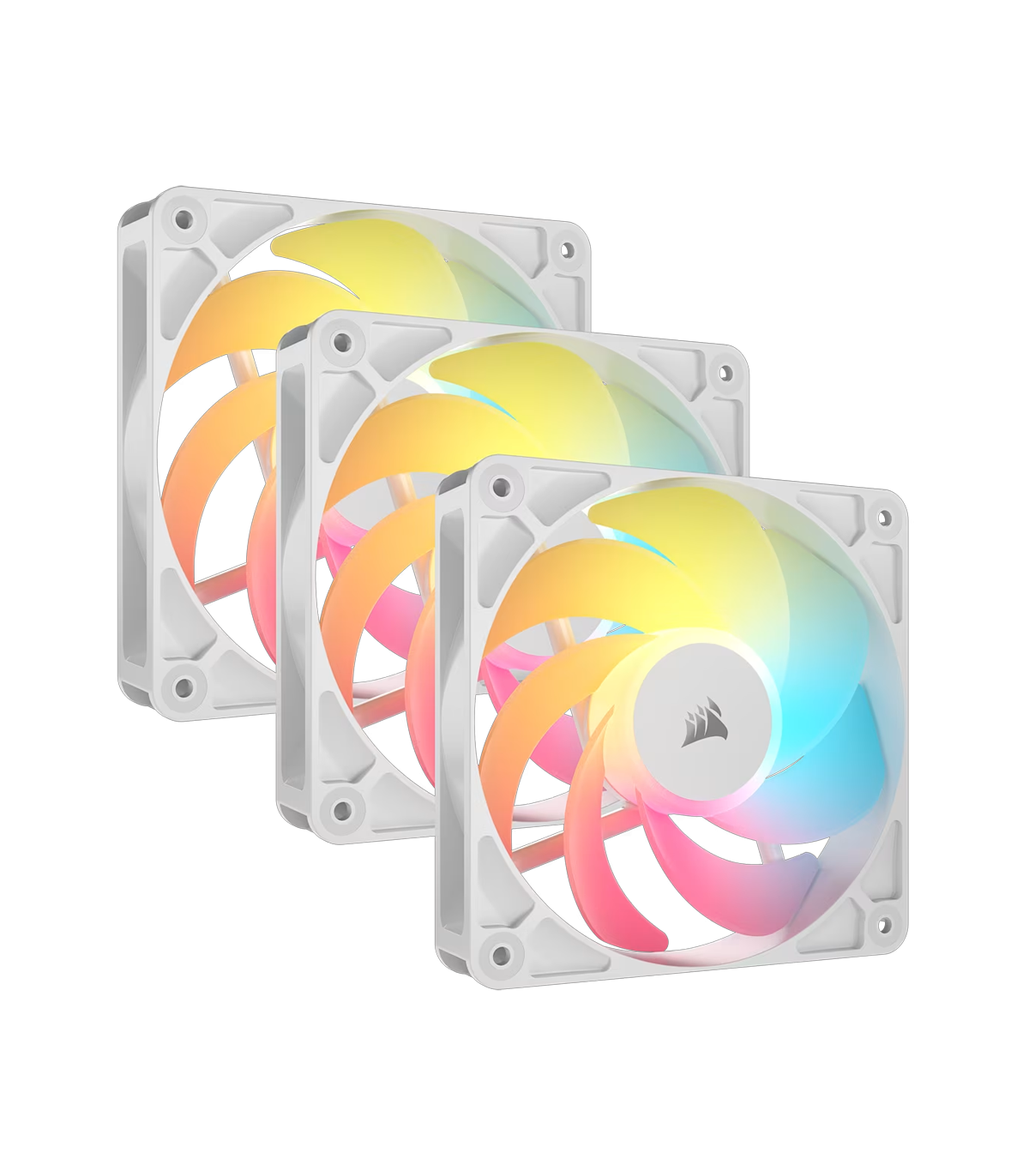 CORSAIR RS120-R ARGB 120mm PWM reverse beyaz kasa fanı üçlü set