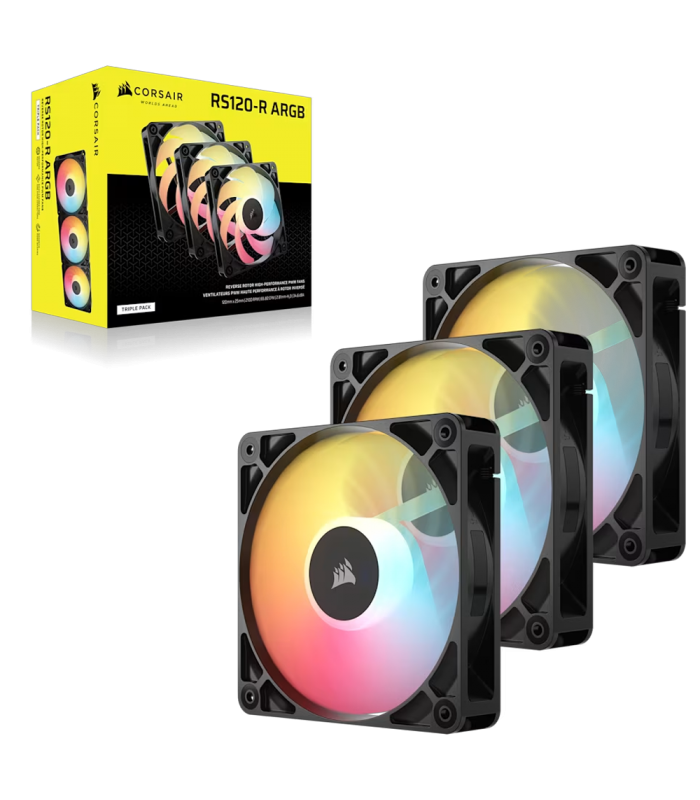 CORSAIR RS120-R ARGB 120mm PWM Reverse Beyaz Üçlü Kasa Fanı