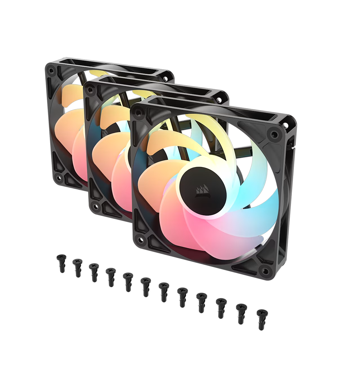 CORSAIR RS120-R ARGB 120mm PWM Reverse Beyaz Üçlü Kasa Fanı