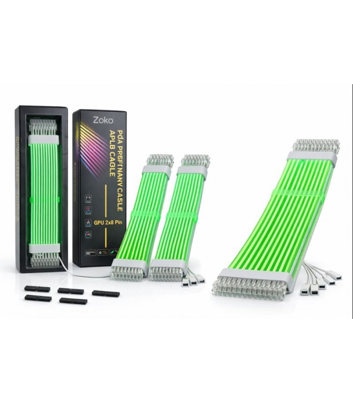 3x8 Ekran Kartı GPU Sleeve Kablo Seti – ARGB Silikon Kaplama