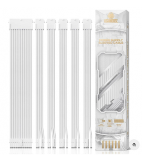 AsiaHorse Snow Series PSU Uzatma Kablosu – Beyaz | RGB Uyumlu Mod Kablo