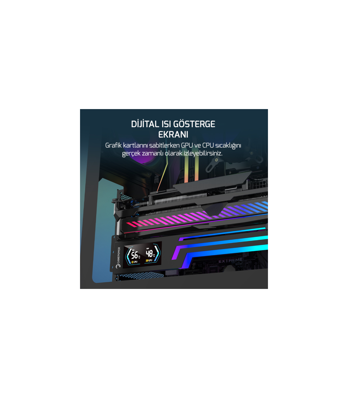 Gamepower Heatsync ARGB LCD GPU Tutucu