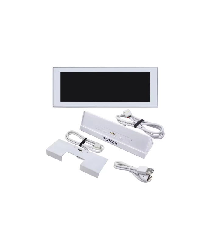 TurZX 4.6″ Standlı Sensör Ekran – USB Mini Panel beyaz
