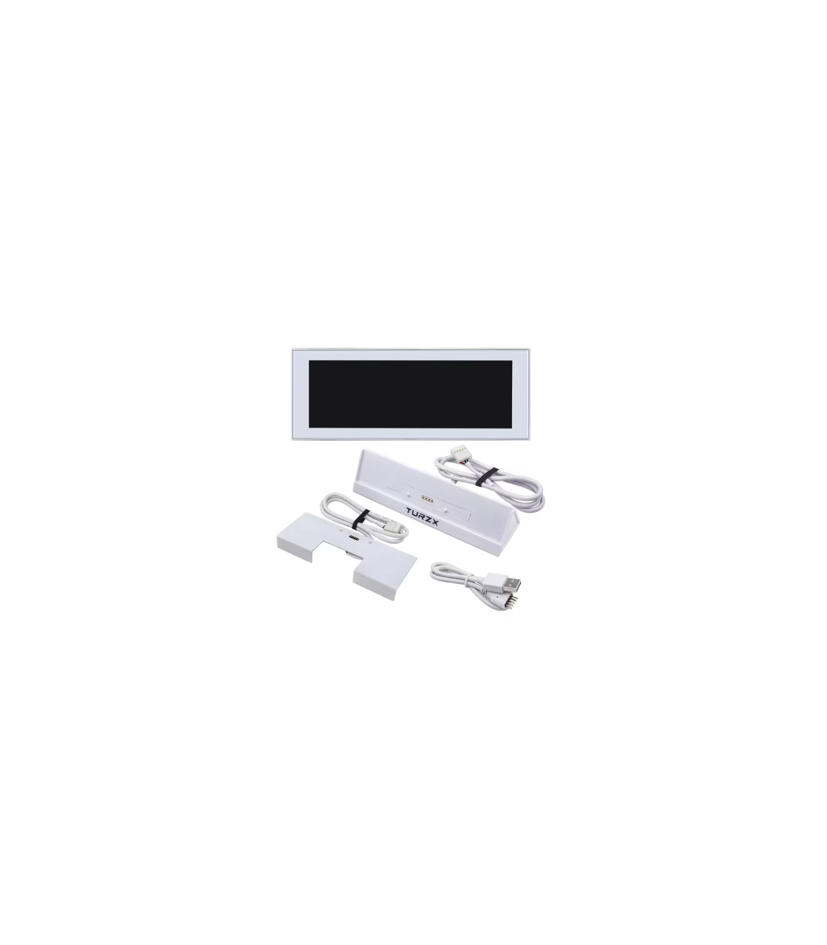 TurZX 4.6″ Standlı Sensör Ekran – USB Mini Panel beyaz