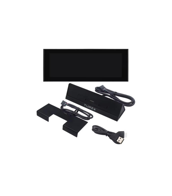 TurZX 4.6″ Standlı Sensör Ekran – USB Mini Panel siyah