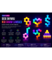 10’lu 6. Nesil Sese Duyarlı Kumandalı RGB Duvar Lambası