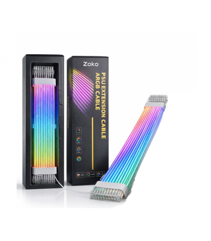 12VHPWR ARGB Kablo + 24 Pin ARGB Kablo Seti | RGB PSU Uzatma Kablo Seti
