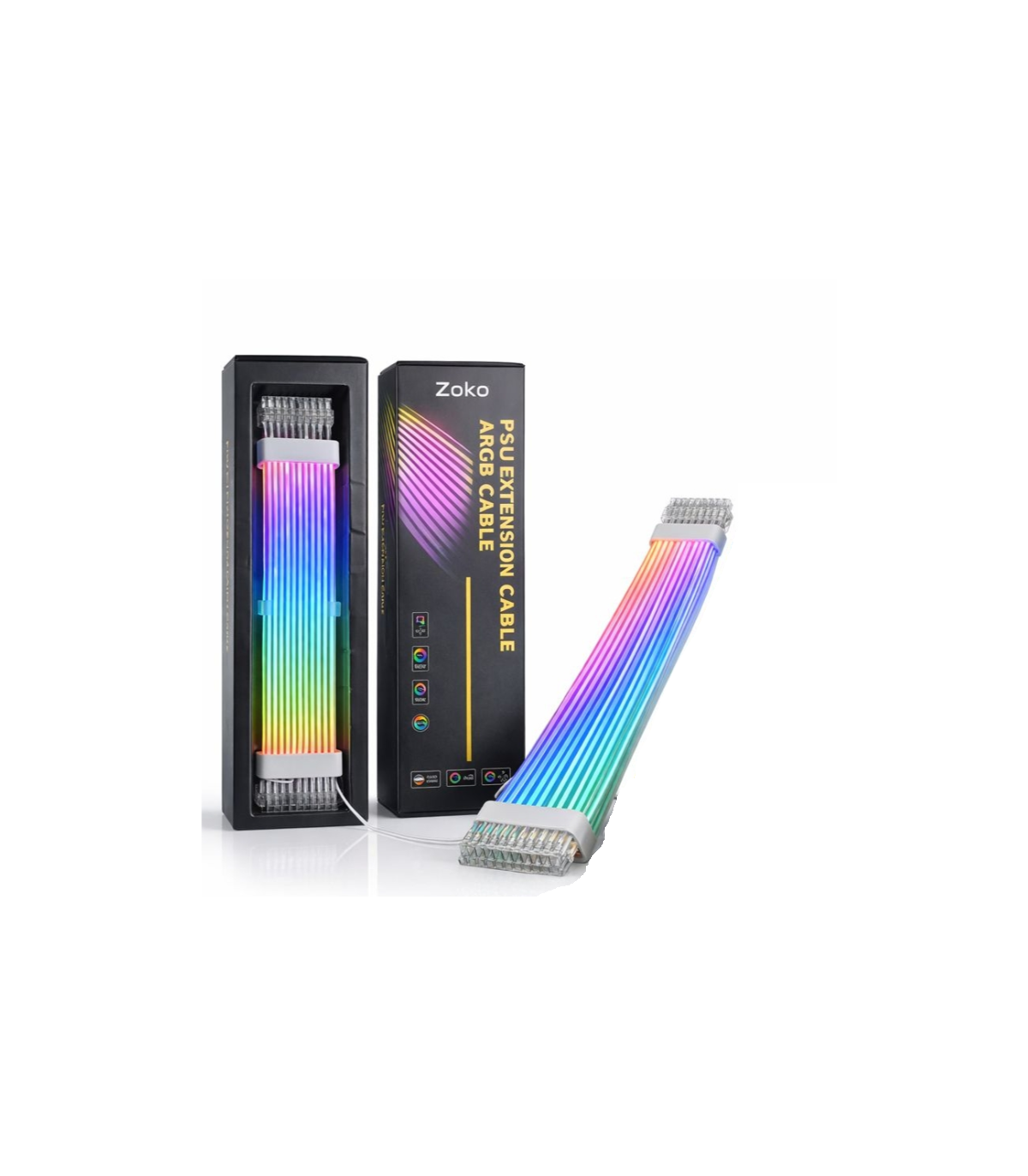 12VHPWR ARGB Kablo + 24 Pin ARGB Kablo Seti | RGB PSU Uzatma Kablo Seti