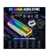 ARGB M.2 NVMe SSD Soğutucu Gri Gümüş Infinity Ayna