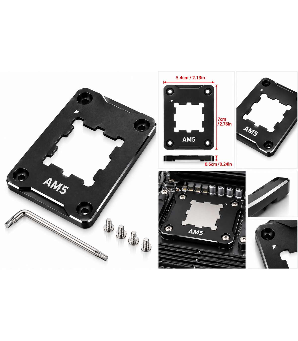 AM5 CPU Sabitleme Braketi Yüksek Performanslı Alüminyum İşlemci Tutucu