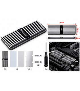 M.2 NVMe 2280 SSD Alüminyum Soğutucu | Bilgisayar Modifiyesi
