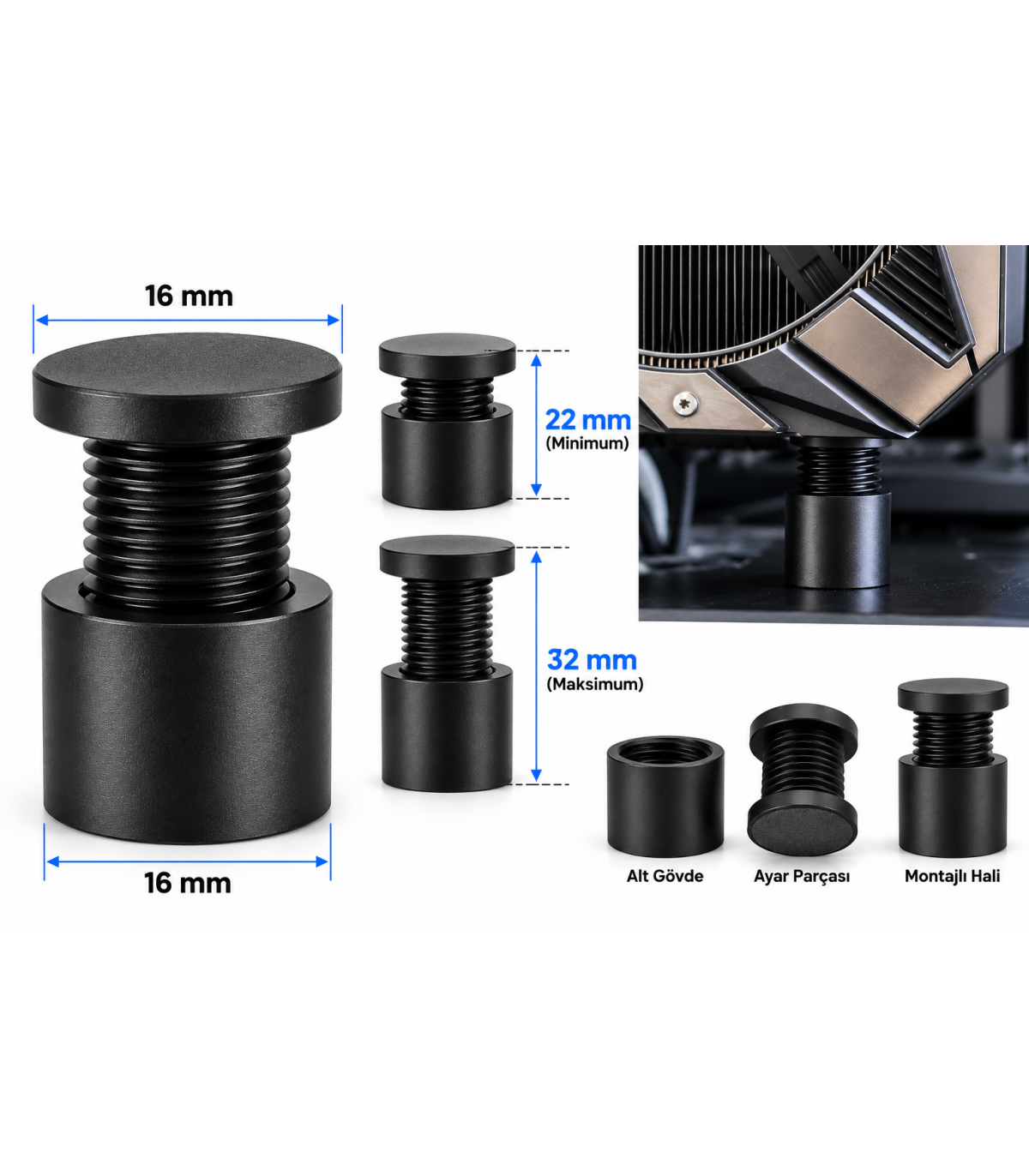 Ayarlanabilir Ekran Kartı Destek Aparatı Mini (GPU Support Adjustable)
