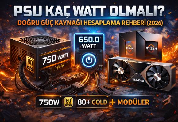 PSU Kaç Watt Olmalı? Doğru Güç Kaynağı Hesaplama Rehberi (2026)